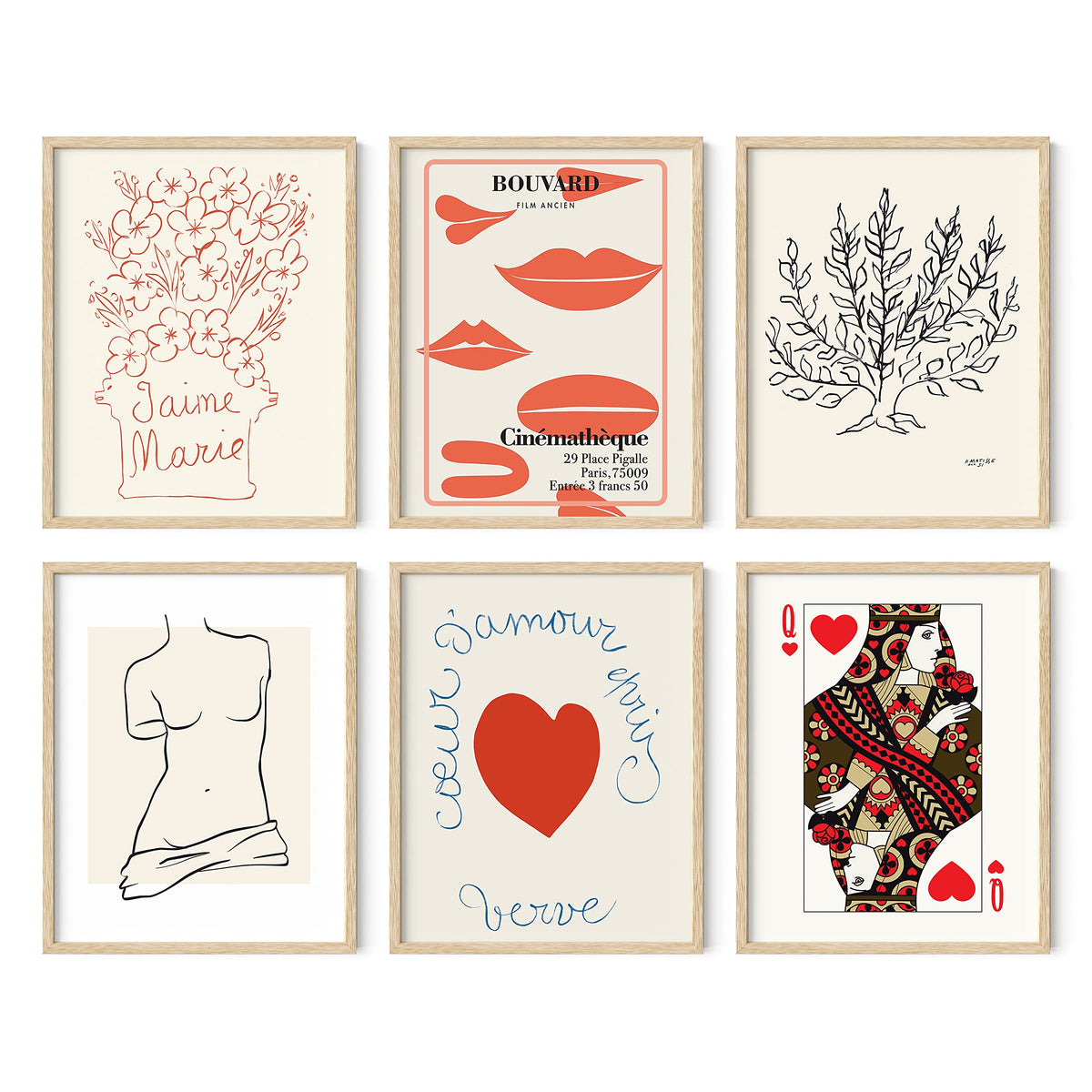 Gallery Wall Art Set of 6
