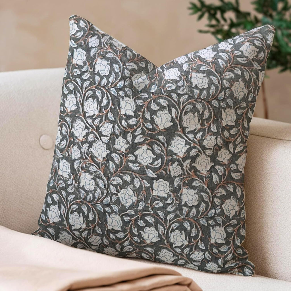 Floral Print Throw Pillow Covers Set of 3