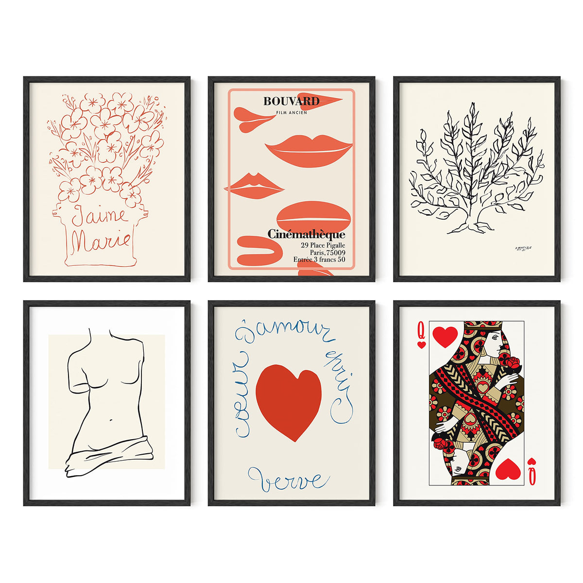 Gallery Wall Art Set of 6