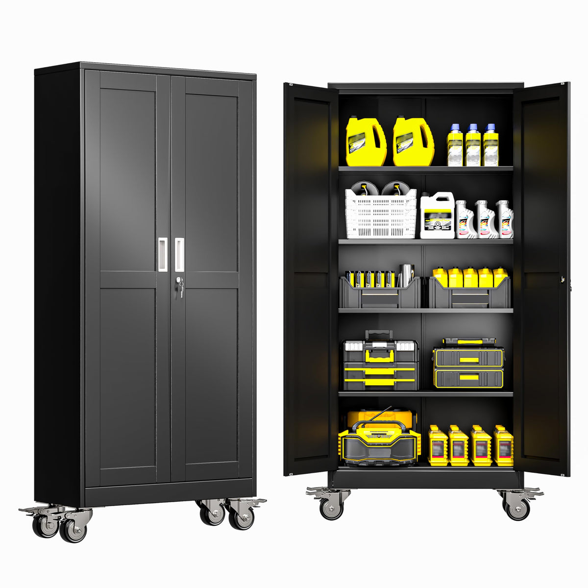 GAIOUS Cabinet with Wheel and Lock