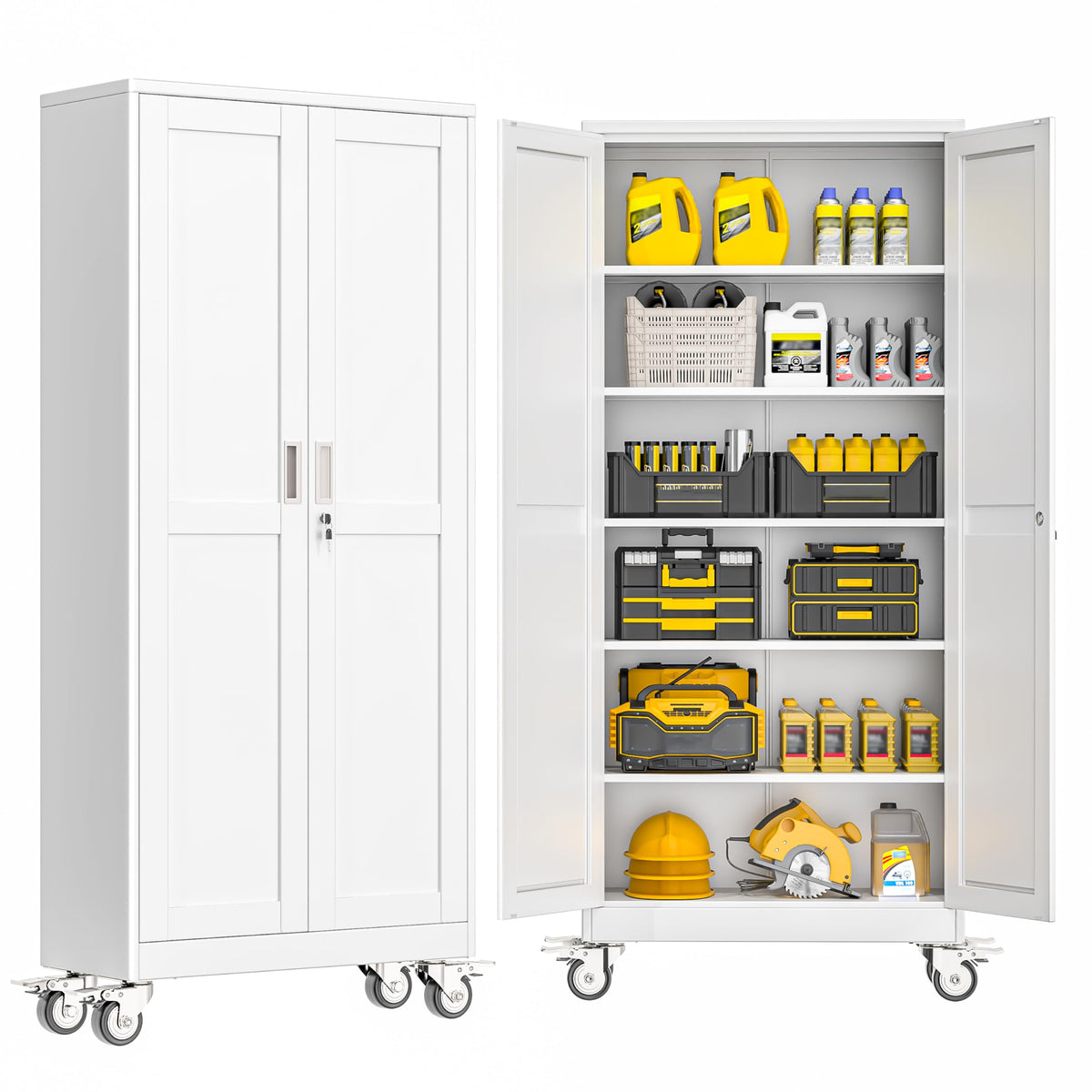 GAIOUS Cabinet with Wheel and Lock