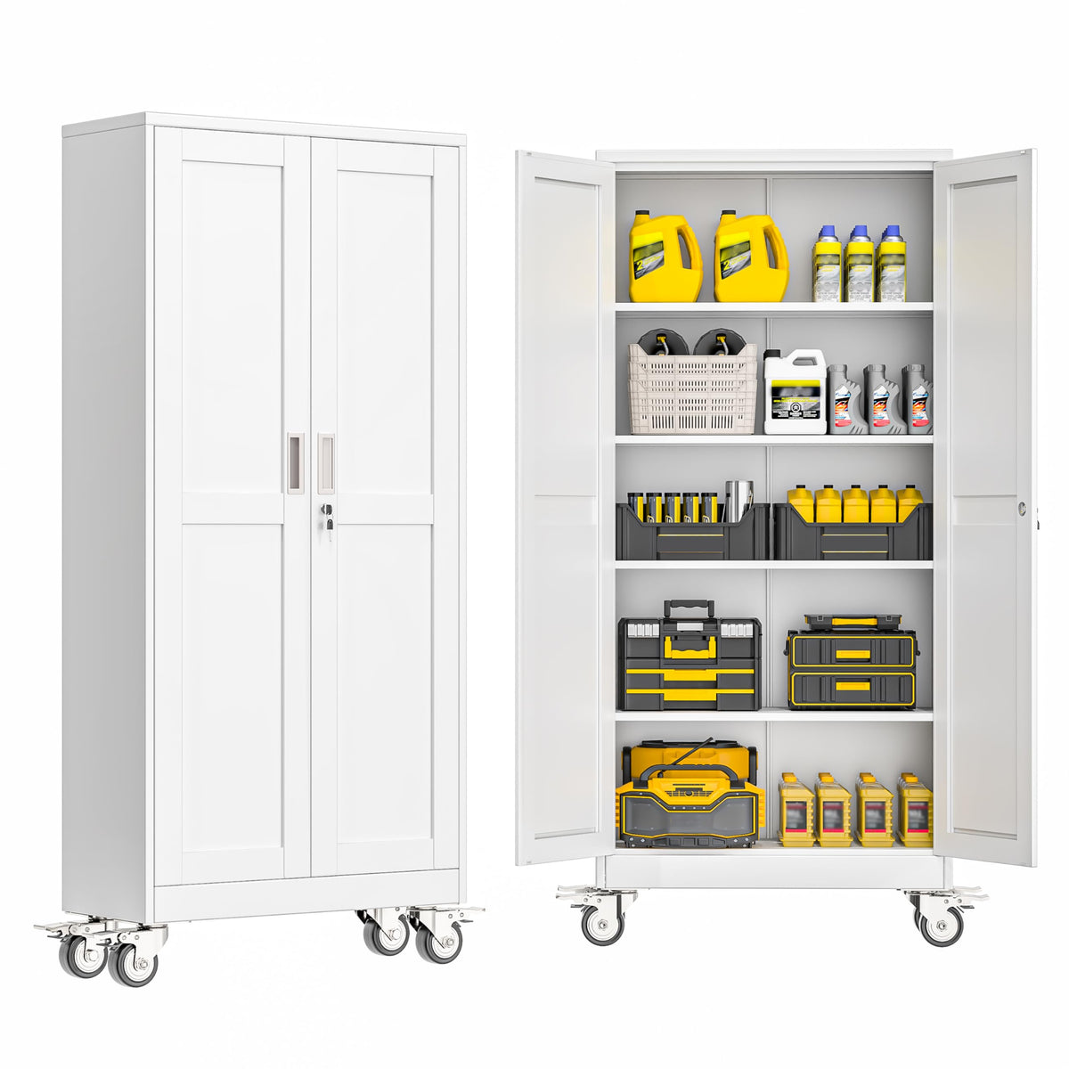 GAIOUS Cabinet with Wheel and Lock