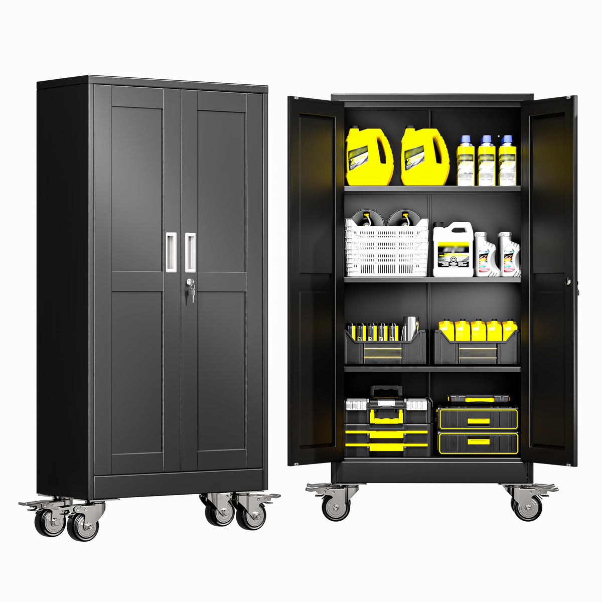 GAIOUS Cabinet with Wheel and Lock