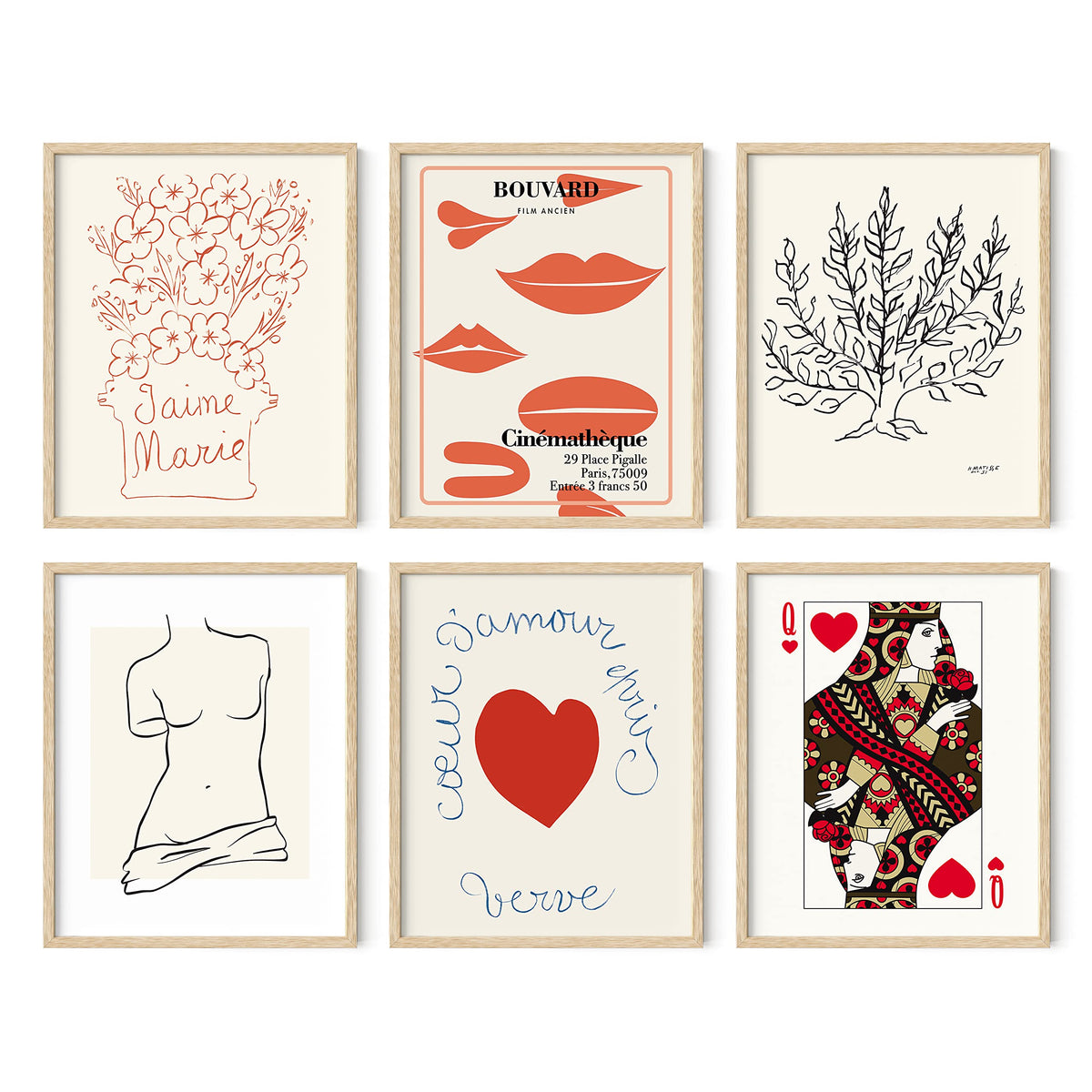 Gallery Wall Art Set of 6