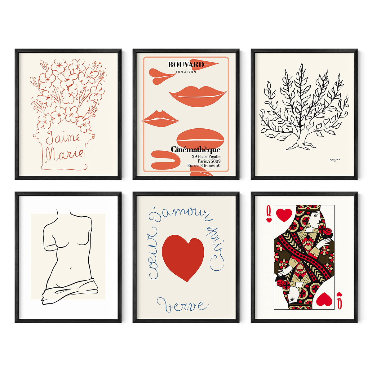 Gallery Wall Art Set of 6