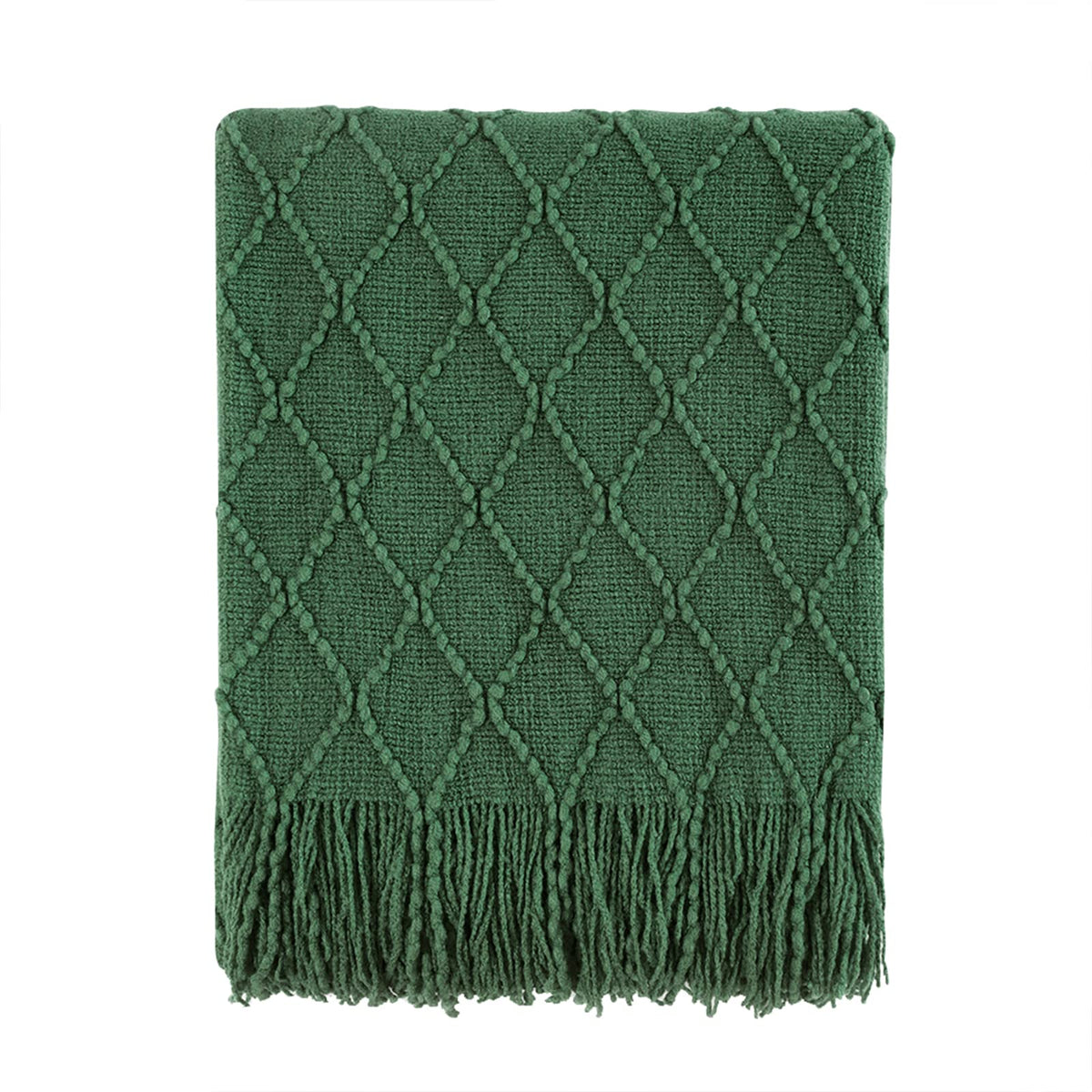 Textured Knitted Throw Blanket