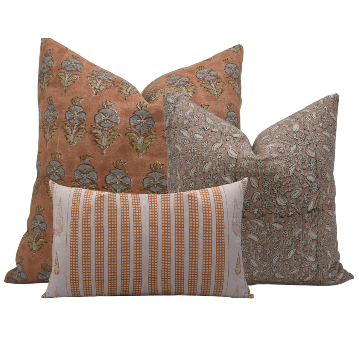 Floral Print Throw Pillow Covers Set of 3