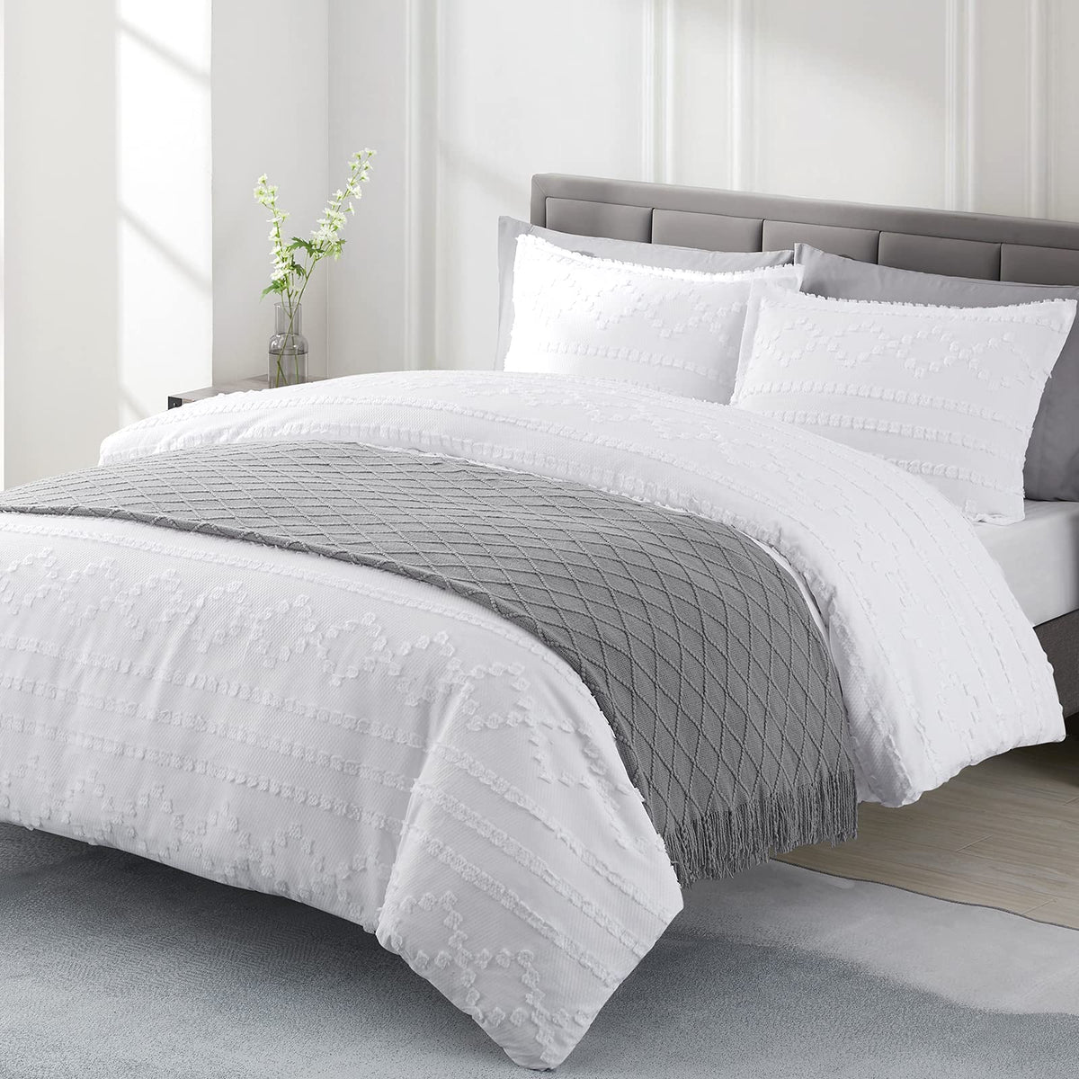 Textured Knitted Throw Blanket
