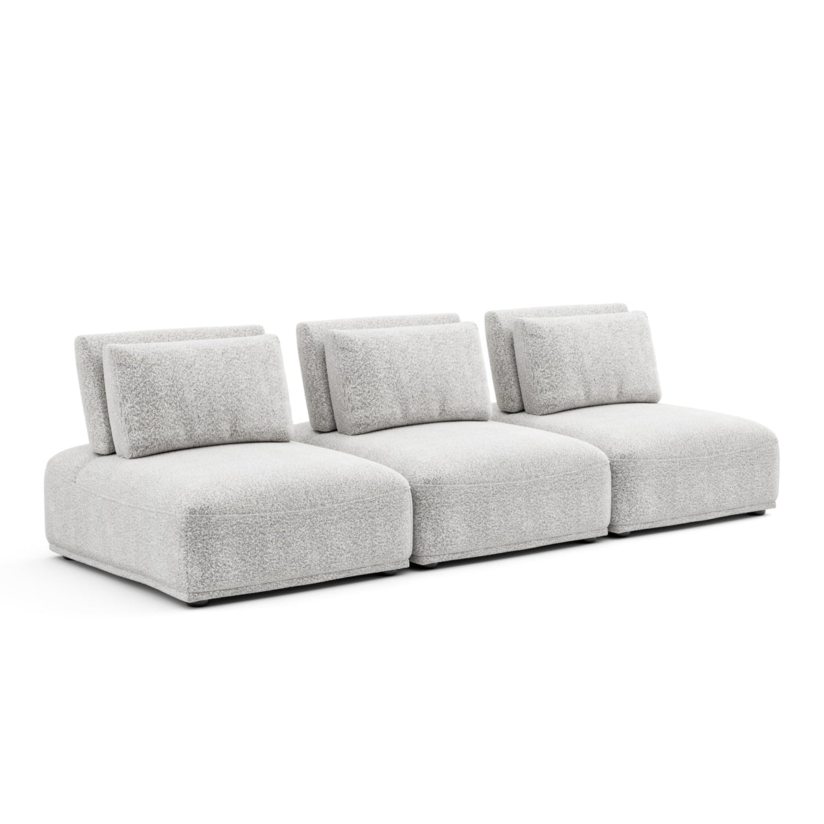 Modern Modular Sectional Sofa with Adjustable Backrest & Ottoman