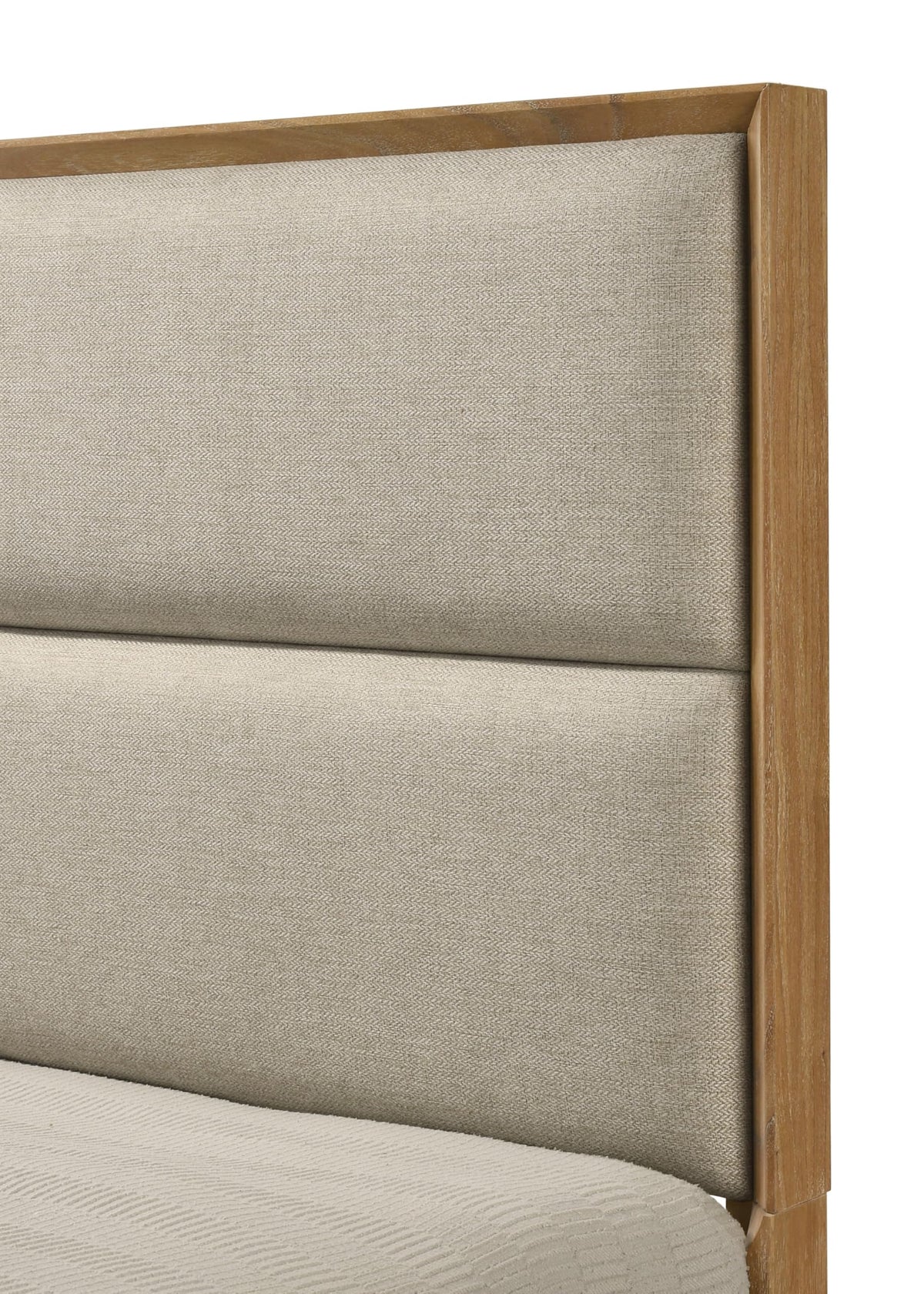 King Storage Platform Bed with Upholstered Headboard & Drawers