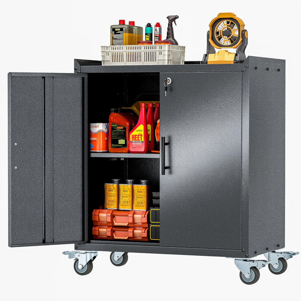 GAIOUS Cabinet with Wheel and Lock