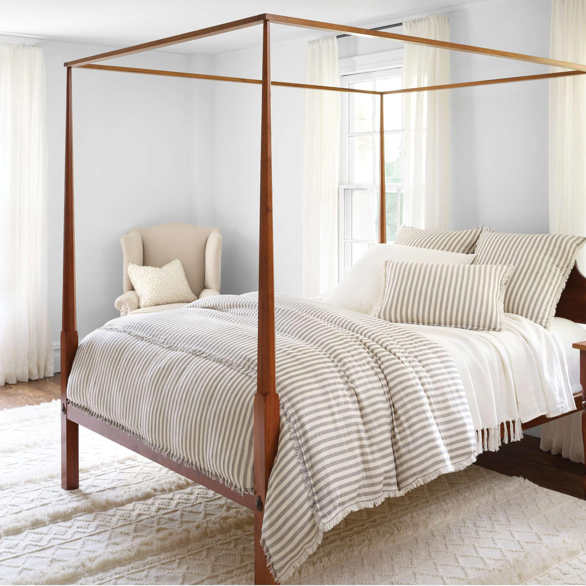 Solid Linen Curtain Panel