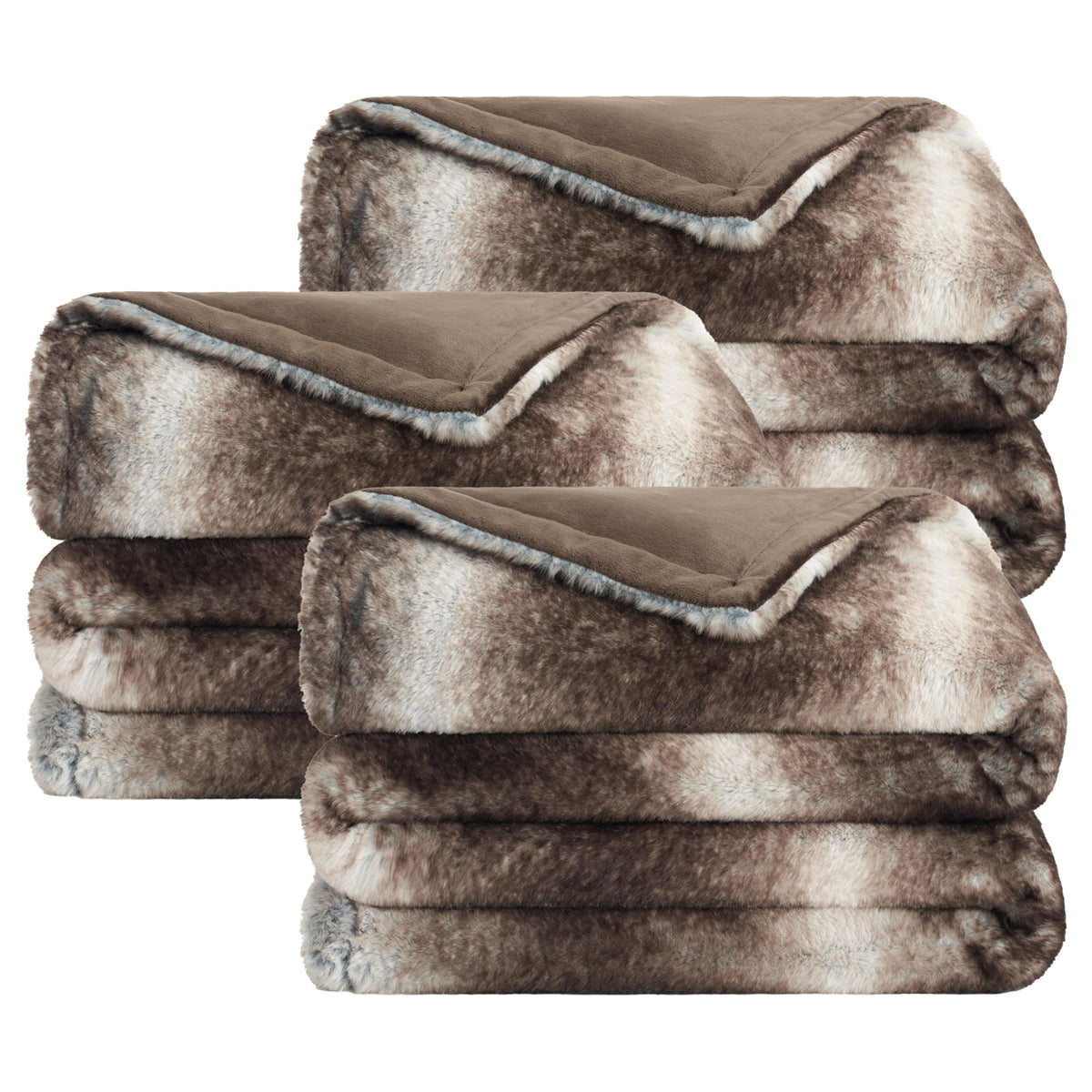 Plush Faux Fur Throw Blanket