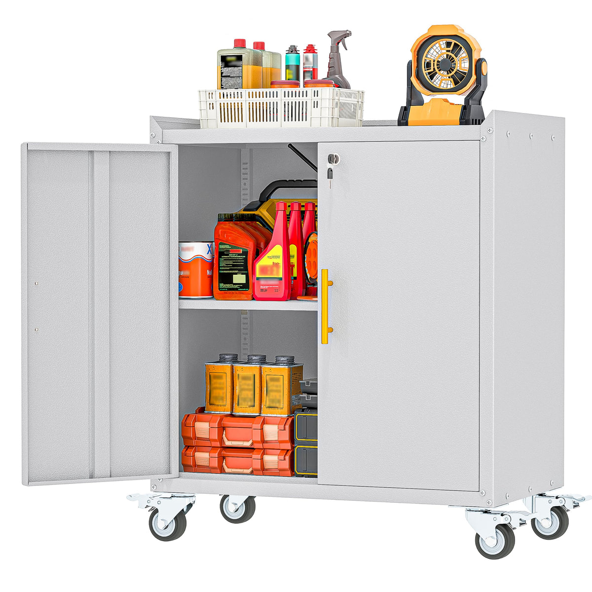 GAIOUS Cabinet with Wheel and Lock